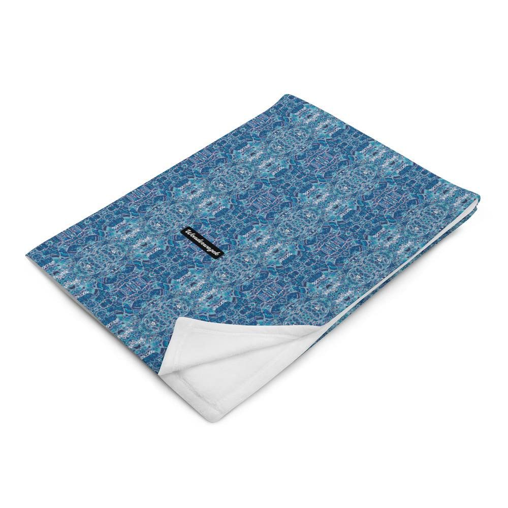 Decke • Wassergeister – Variation 3, blau, weiß - Wonderwazek