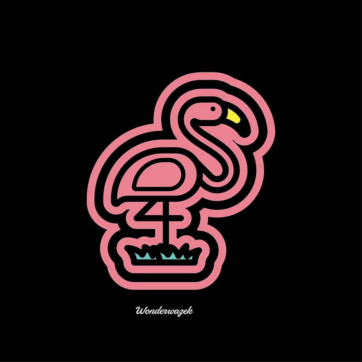 Kissen • Flamingo – rosa, schwarz - Wonderwazek