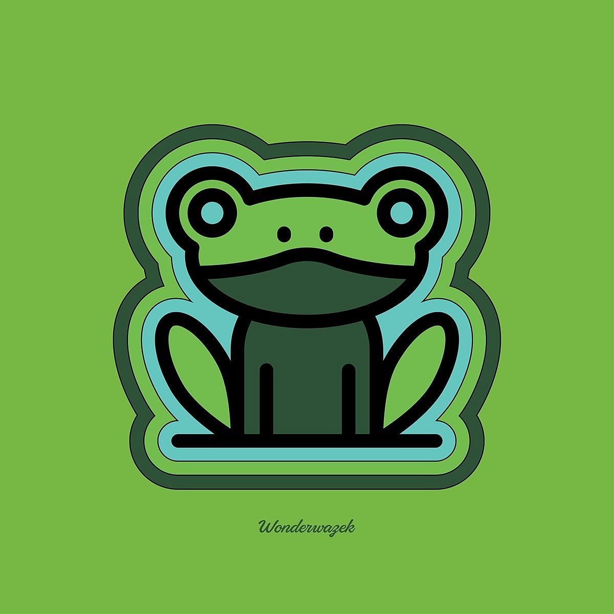 Kissen • frecher Frosch – grün - Wonderwazek