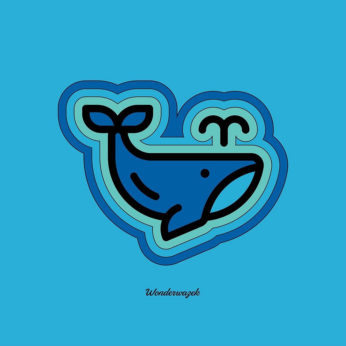 Kissen • Wal – blau - Wonderwazek