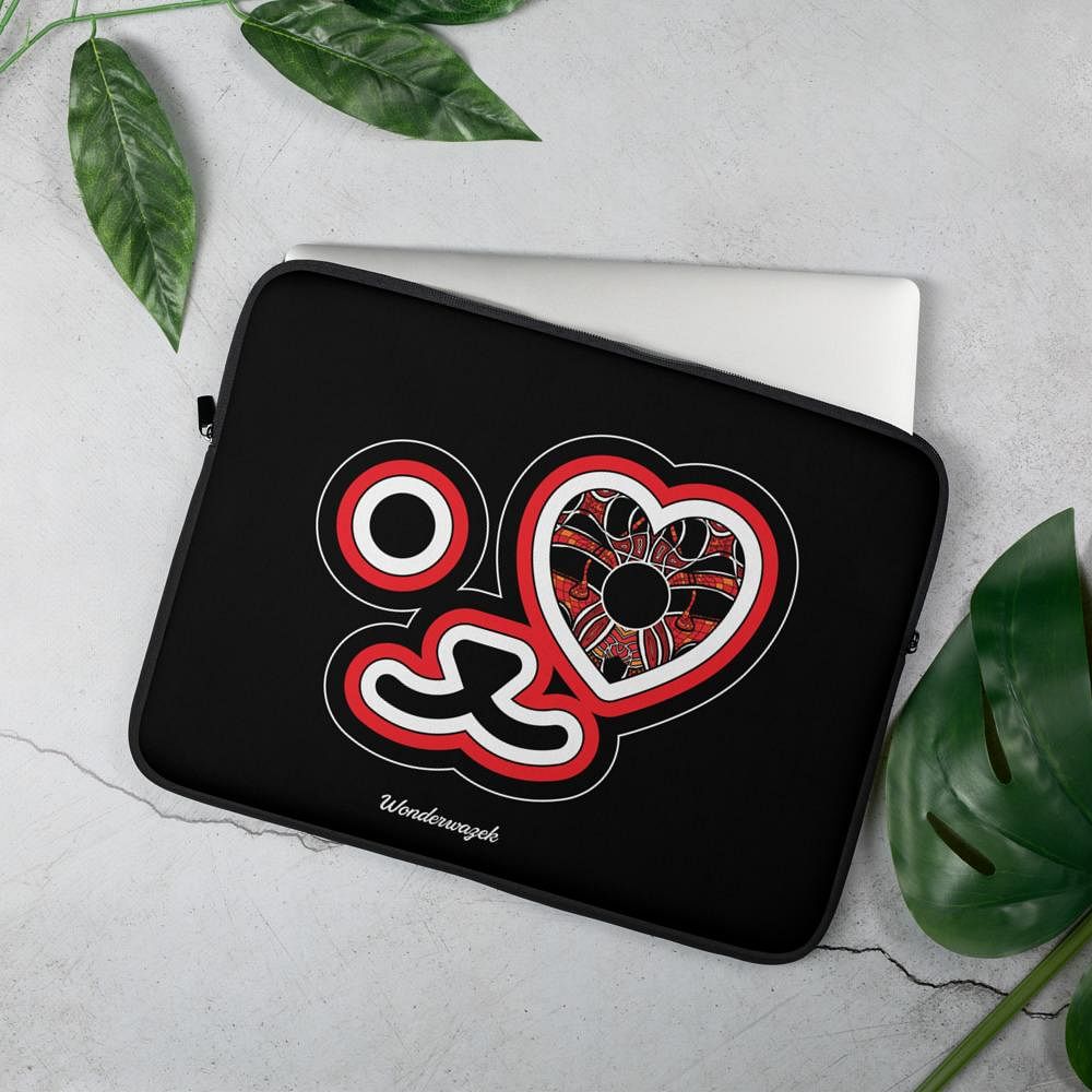 Laptoptasche • Edition Tierschutz – rot, schwarz - Wonderwazek