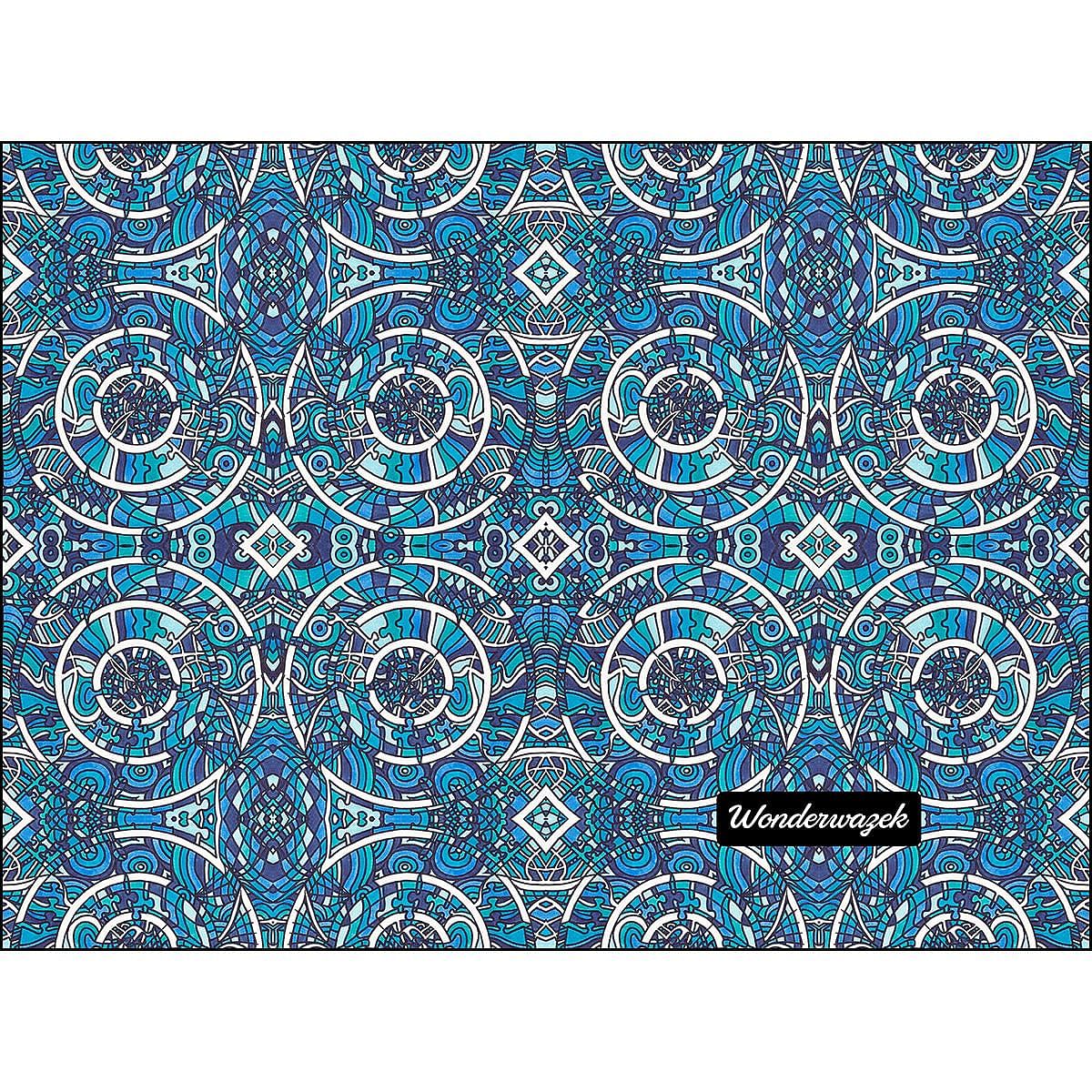 Laptoptasche • Kreiswelle – Variation 1, blau, weiß - Wonderwazek