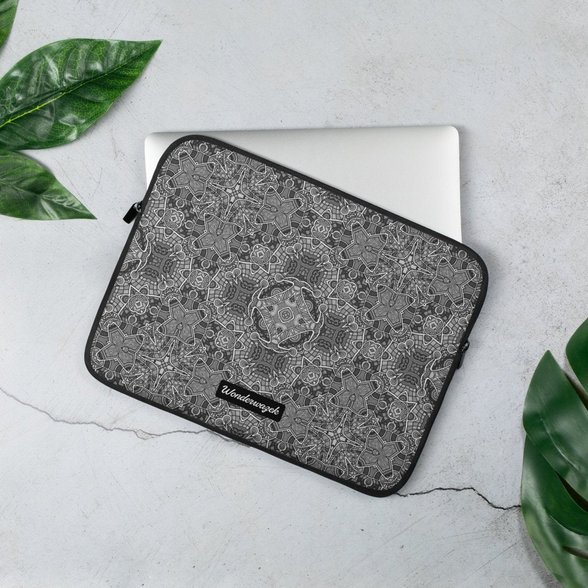 Laptoptasche • Shades of Grey – Blankas Blumen - Wonderwazek