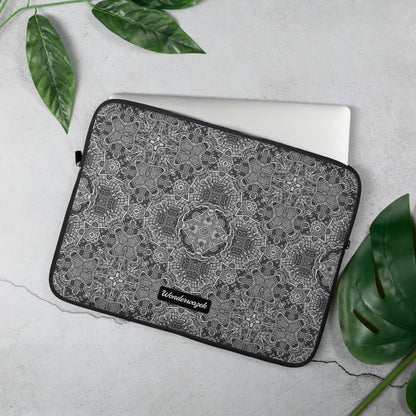 Laptoptasche • Shades of Grey – Blankas Blumen - Wonderwazek