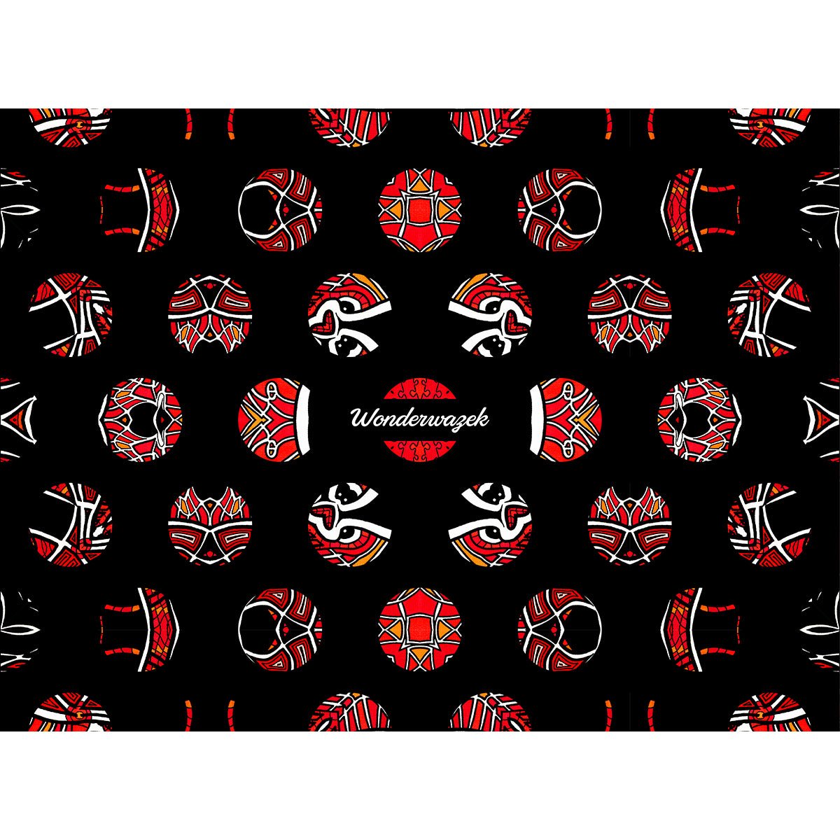 Laptoptasche • Zirkus – Punkte, rot, schwarz, weiß - Wonderwazek