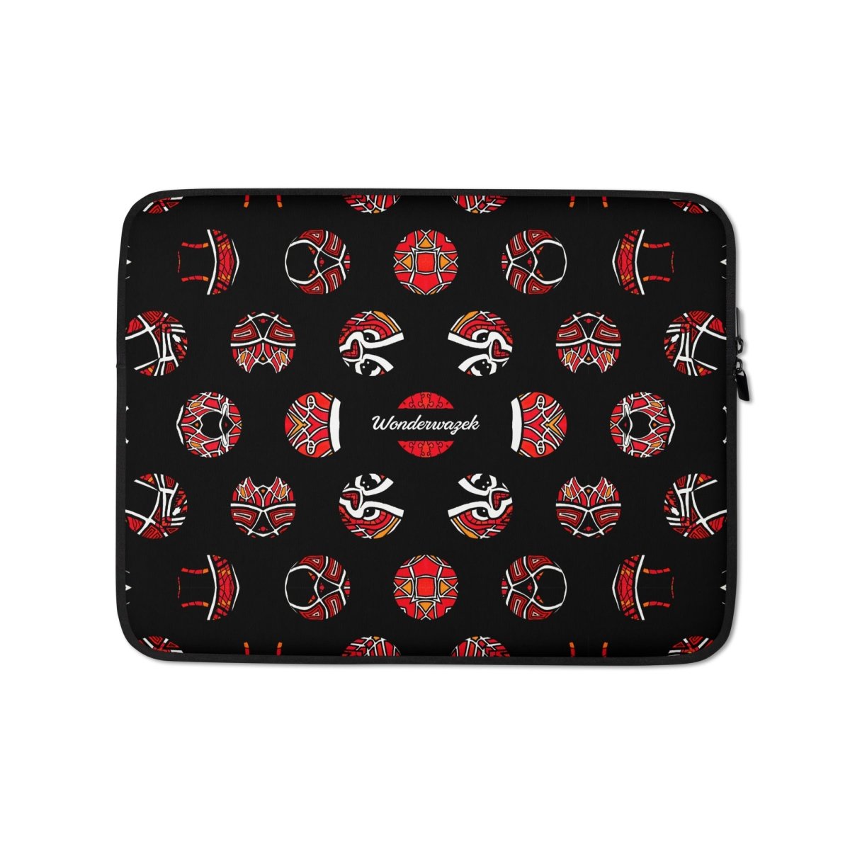 Laptoptasche • Zirkus – Punkte, rot, schwarz, weiß - Wonderwazek