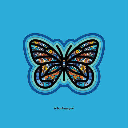 Einkaufstasche • Schmetterling – blau - Wonderwazek