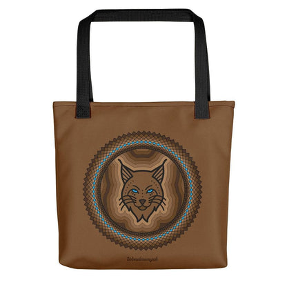 Einkaufstasche • Tribal Luchs – blau, braun - Wonderwazek