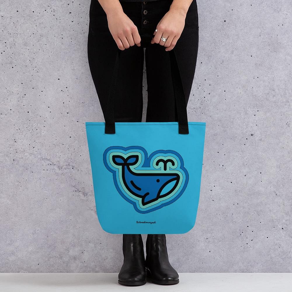 Einkaufstasche • Wal – blau - Wonderwazek
