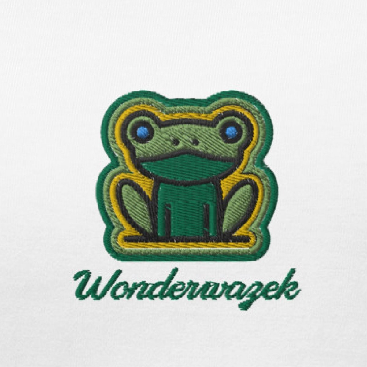 T-Shirt-Kleid • Frosch – bestickt, grün - Wonderwazek